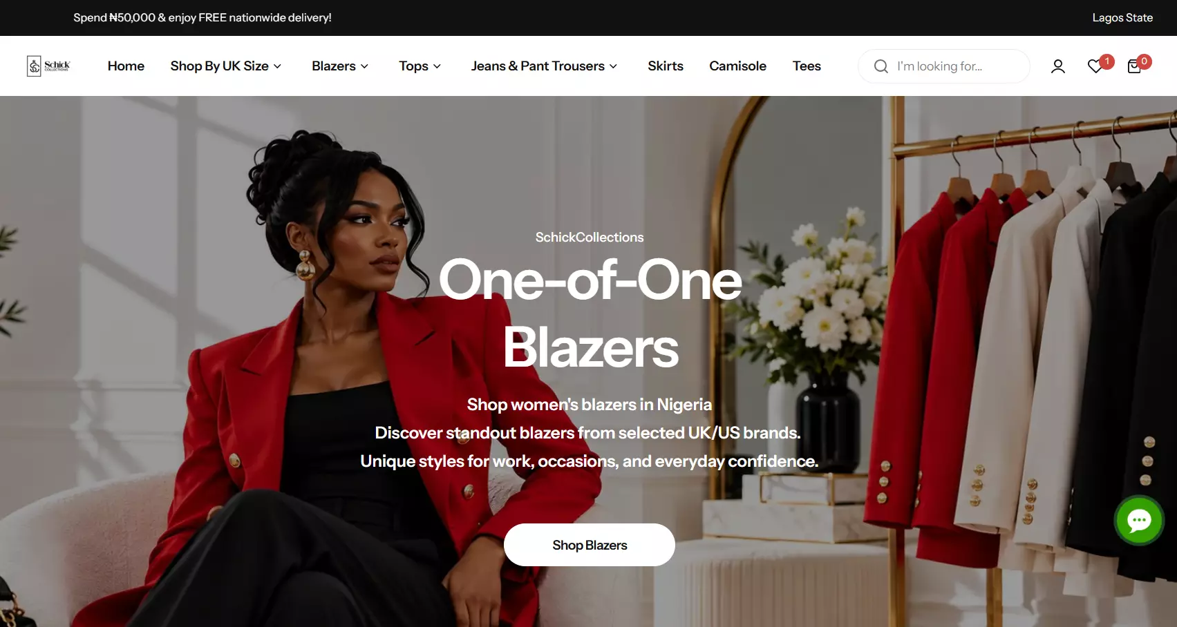 Schick Collections website, built by Brela