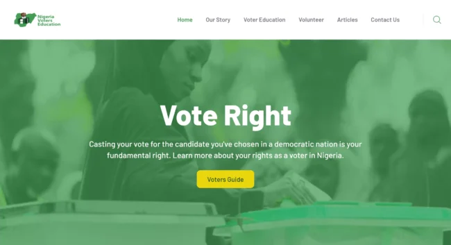Branding & Website Development For Nigeria Voters Education