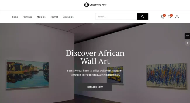 Website Development For Untainted Arts